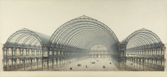 Universal Exhibition 1855. Palace of Industry, cross-section
